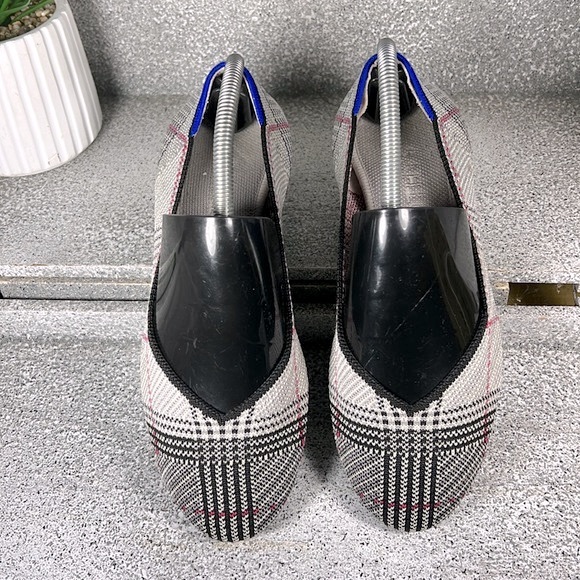 Retired Rothy’s ‘The Flat’ Grey Glen Plaid Flats Shoes Size 9.5 - Picture 4 of 8